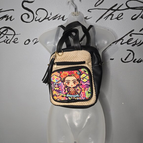 Frida Kahlo Inspired Purse Handbag Crossbody Backpack - Picture 5 of 8